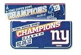 New York Giants Super Bowl Champions Bumper Sticker and Plastic License Plate Auto Pack