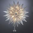 9" Lighted Capiz Glittered Starburst Christmas Tree Topper - Clear Lights