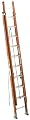 Werner D6224-2 300-Pound Duty Rating Fiberglass Flat D-Rung Extension Ladder, 24-Foot