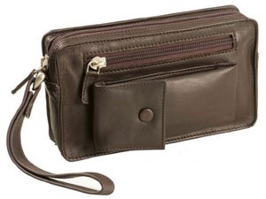 Black Cowhide Leather Clutch Color: Black Black Cowhide Leather Clutch Color: Black