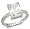 4 Carats Emerald Cut Cubic Zirconia Engagement Ring