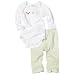 31EZChwTxnL. AA75  Robeez Unisex Baby Newborn Farm Animal 2 Piece Bodysuit and Pant Set, Light Green, 0 3 Months
