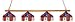 Illinois Fighting Illini 4-Light Executive Game Table Light NCAA College Athletics