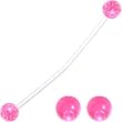 Pregnant Belly Button Ring Pink and Pink Glitter Pack