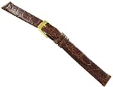 12mm Town and Country Genuine Crocodile Cognac Brown Watch Band Regular