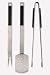 Zack 20795 TERRAZZO barbeque set of 3 flat handle with nylon 17.73 inch Stainless Steel