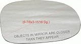 01-05 CHRYSLER SEBRING CONVERTIBLE MIRROR GLASS RH (PASSENGER SIDE), (6-7/8 x 3-11/16 Dg.), Convex (2001 01 2002 02 2003 03 2004 04 2005 05) C471277 N/A