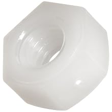 Nylon 6/6 Small Pattern Machine Screw Hex Nut, Off-White