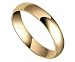 Genuine 14K Yellow Gold 4 MM Comfort Fit Wedding Band 14 KT Ring