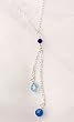 Swarovski and Sterling Silver Dangle Crystal Ball Necklace
