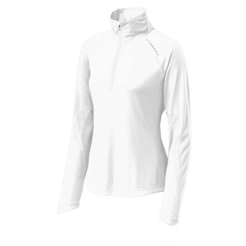 Brooks Women's Essential Run 1/2 Zip Long Sleeve Shirt,White,Medium