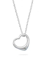 MMA Silver - 18 inch Necklace and Floating Heart Pendant