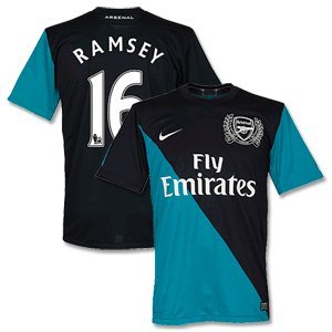 11-12 Arsenal Away Jersey + Ramsey 16-M