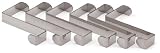 Wenko 4214062100 Türgarderobenhaken im 6-er Set - zum Einhängen an Türpfälzen bis 4 cm, 10.5 x 9 x 1.2 cm, edelstahl glänzend, rostfrei