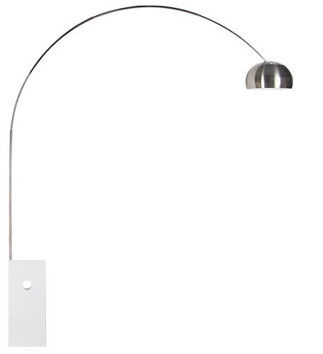Street - Arco Style Marble Floor Lamp (White) On Sale