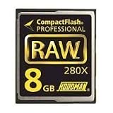 Hoodman RAW 8 GB, 280x High Speed CompactFlash Memory Card