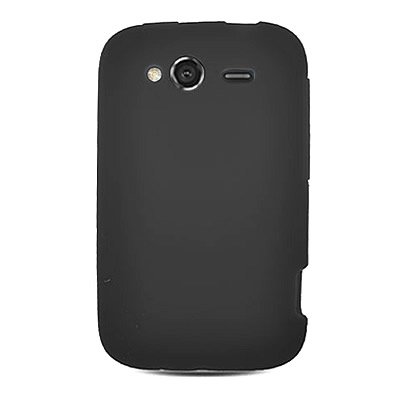 HTC Wildfire S Case, CoverONÂ® [Silicone Series] Soft Flexible Gel Protective Phone Cover Case for HTC Wildfire S - Black