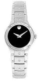 Movado Women's Se Stainless Steel And Titanium Bracelet Black Dial Watch #0605990