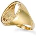 Jewelco London 9ct Solid gold hand finished Half sovereign size coin mount Ring with polished shoulders