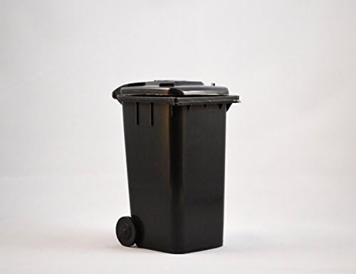 Set of 2 Mini Trash Cans (Dark Grey, Brown)