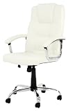 Cream High Back Leather Executive Chair