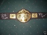 HULK HOGAN RODDY PIPER AUTOGRAPHED WWE CHAMP BELT (WRESTLING)