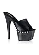 ADORE-701-5 6 1/2 Inch Heel Slip-On Mule Women's Size Shoe With Sawdust Faux Wood Bottom