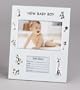 SILVER PLATED BABY BOY RECORD FRAME - Picture Frame