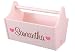 Personalized Toy Caddy - Petal - Print Serif Print Color Brown - Art Flowers