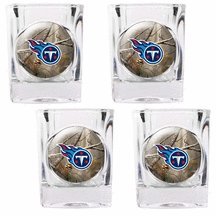 NFL Tennessee Titans Open Field Four Piece Square Shot Glass Set