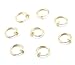 BODYA 316L Surgical Stainless Steel 8 Gold Color Clip On Fake Body Piercing Ear Nose Lip Ring Earrings 13mm (1/2 inch) Gothic Punk Jewelry