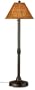 Shangri-La Wicker 11207 Bronze Body Floor Lamp 60 -inches Tall With Honey Pvc Wicker Shade with 20-inch Dia Shade