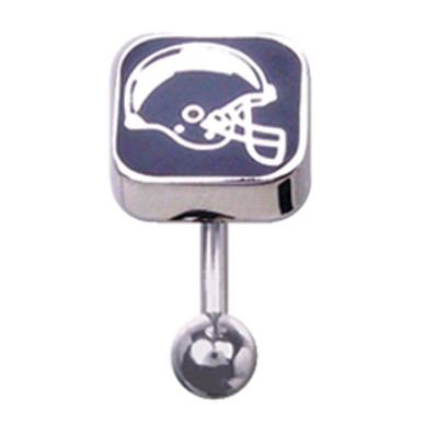 San Diego Chargers 316L Stainless Steel Belly Ring - 14G - 3/8 Inch Bar Length - Sold Individually