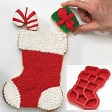 Create N Celebrate Silicone Pull Apart Christmas Stocking Cake Pan