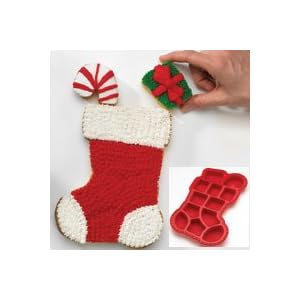 Create N Celebrate Silicone Pull Apart Christmas Stocking Cake Pan by