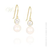 WILLOW PEARLS: *LADY JANE WHITE PEARL DROP EARRINGS 14KY*