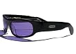Porn Star Optics BANDITO Black Crystal Sunglasses with Purple Polycarbonate Lenses
