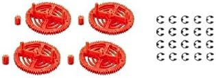 Parrot AR Drone 1.0 &amp; 2.0 Upgraded Replacement Pinion &amp; Spur Gears and C-Clips (20 ct) by UltraFlight® Repair Pinion Gears Clips and Gears