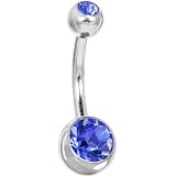 SWAROVSKI Sapphire DOUBLE GEM Belly Button Ring