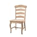 International Concepts C-219P Country french Chair with Solid Seat, Unfinished