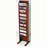 Solid Wood Literature Rack - Dark Mahogany - 10 (Dark Mahogany) (49