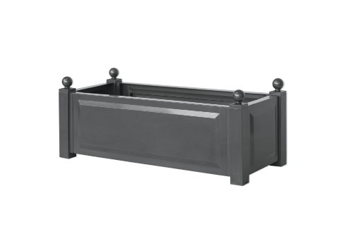 KHW 11260 Pflanzkasten rechteckig, 100 cm lang, 43 cm breit, 40 cm hoch, anthrazitfarben