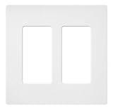 Wall Plates: Lutron SC-2-SW Claro Two-gang Wallplate Snow