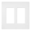 Lutron SC-2-SW Claro Two-gang Wallplate Snow