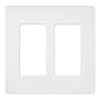 Lutron SC-2-SW Claro Two-gang Wallplate Snow