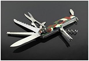 Foitech®11 Function Stainless Steel Small Folding Pocket Knife Camouflage Multifunction Knife