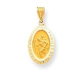 14k Saint Christopher Medal Pendant