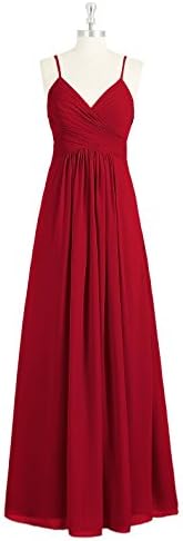 Emyrin Floor-length A-line/princess Chiffon Burgundy Bridesmaid Dresses