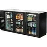 True Compact Three Section Glass Door Back Bar Cooler