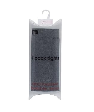 Girls' grey acclimatiser tights - 2pk 12-24months
